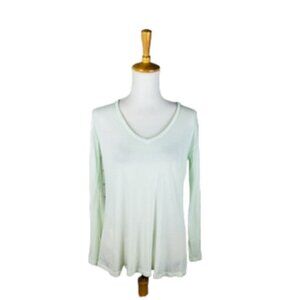 Hello Nite Lightweight Sleeve V-neck Tee In Whisper Mint Size Small